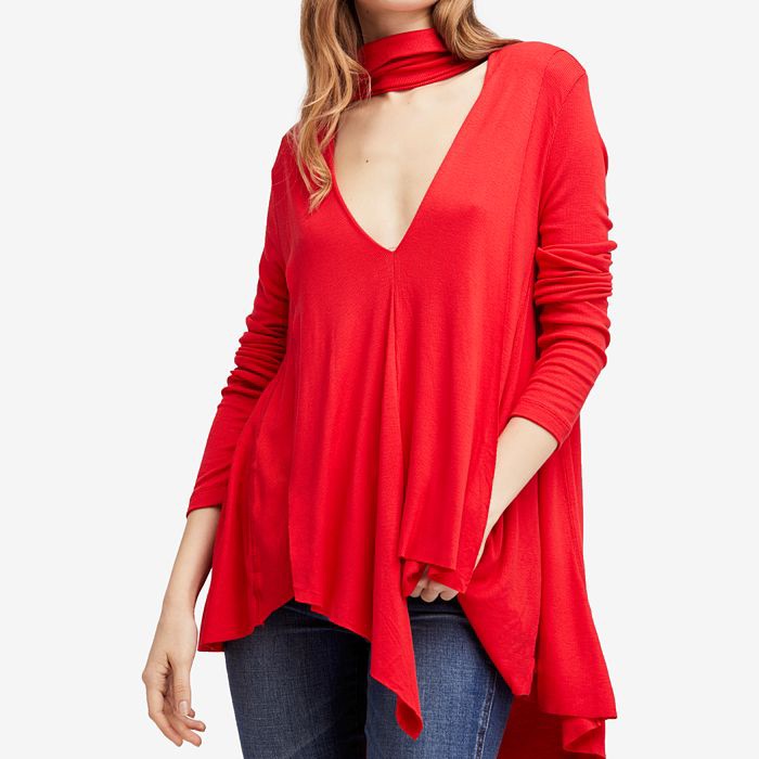 Free People Uptown Turtle Choker-Neck Top
